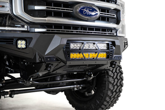 Addictive Desert Designs 17-20 Ford Super Duty Bomber Front Bumper w/ Mounts For 20in Light Bars