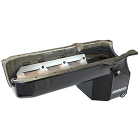 OIL PAN, SBC 85-UP, DRIVERS SIDE DIPSTICK, CHEVY S10, 9.5IN DEEP, STEEL