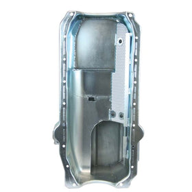 Moroso 80-85 Chevrolet SBC (w/Passenger Side Dipstick) Wet Sump 5.5qt 7.5in Steel Oil Pan - Black - 0