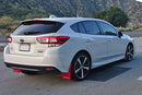 Rally Armor 17-23 Subaru Impreza 4D/5D Red UR Mud Flap w/White Logo-3