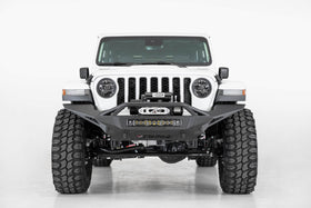 Addictive Desert Designs 2020 Jeep Gladiator JT Stealth Fighter Front Bump w/ Top Hoop & Winch Mount - 0