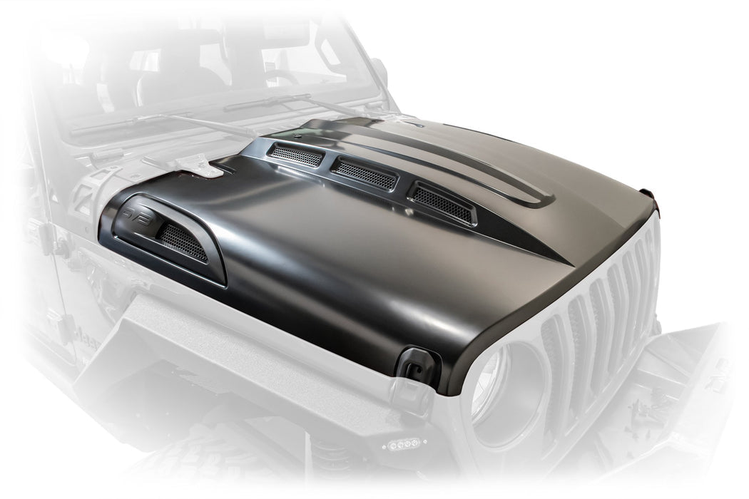 DV8 Offroad 18+ Jeep JL Heat Dispersion Hood - Primer Black