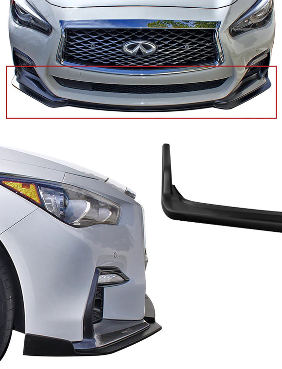 STILLEN 2018-2021 INFINITI Q50 FRONT SPLITTER - SPORT - [MATTE BLACK]