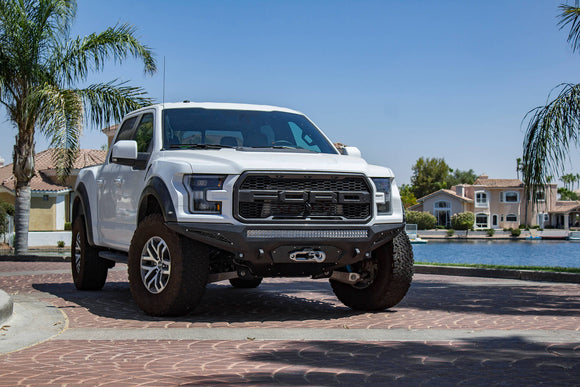 Addictive Desert Designs 17-18 Ford F-150 Raptor Stealth Fighter Front Bumper w/ Winch Mount