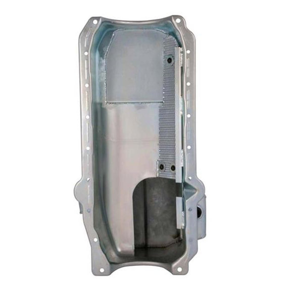 Moroso 86-Up Chevrolet SBC (w/Passenger Side Dipstick) Wet Sump 5.5qt 7.5in Steel Oil Pan - Black