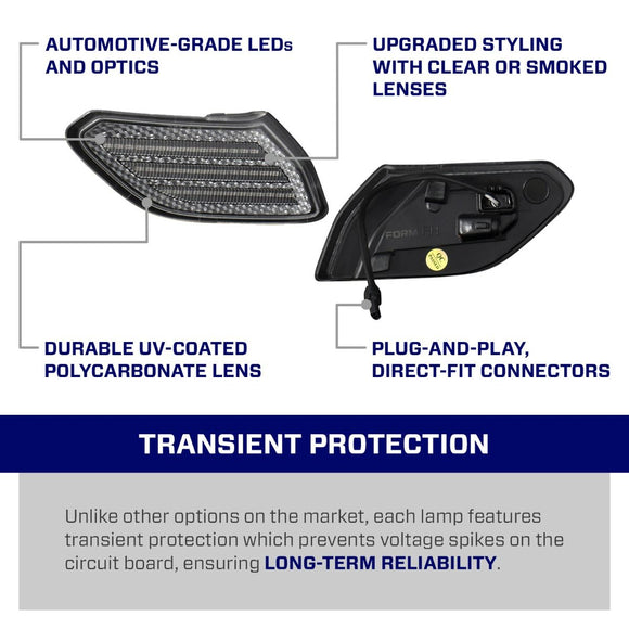 Form Lighting 2018 Wrangler JL LED Sidemarkers Clear (Pair)