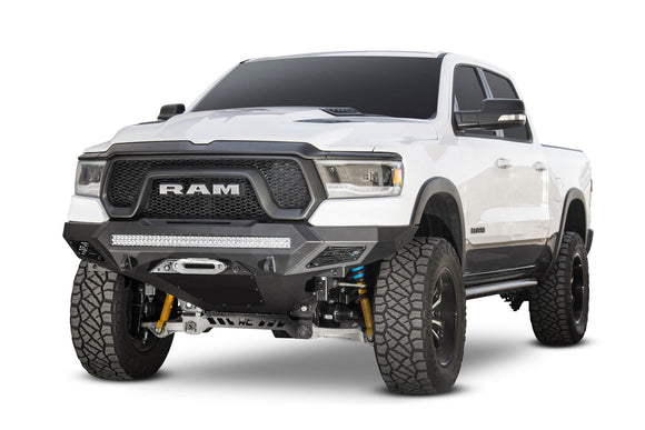 Addictive Desert Designs 2019 Ram Rebel 1500 Stealth Fighter Fr Bumper w/Winch&Parking Sensor Mounts