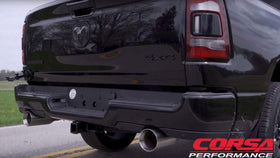 Corsa 19-24 Ram 1500 5.7L Crew Cab w/ 57in or 76in Bed Cat-Back Dual Rr Exit 5in Satin Polished Tips - 0