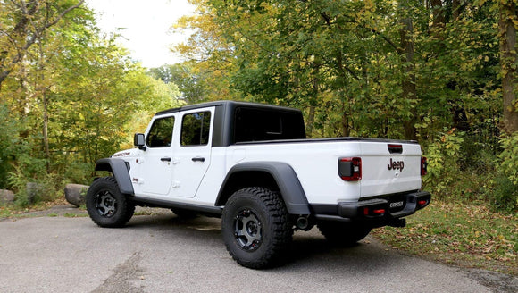 Corsa 20-24 Jeep Gladiator JT 3.6L Single Side Exit Cat-Back Exhaust System w/ Single 4in Black Tip