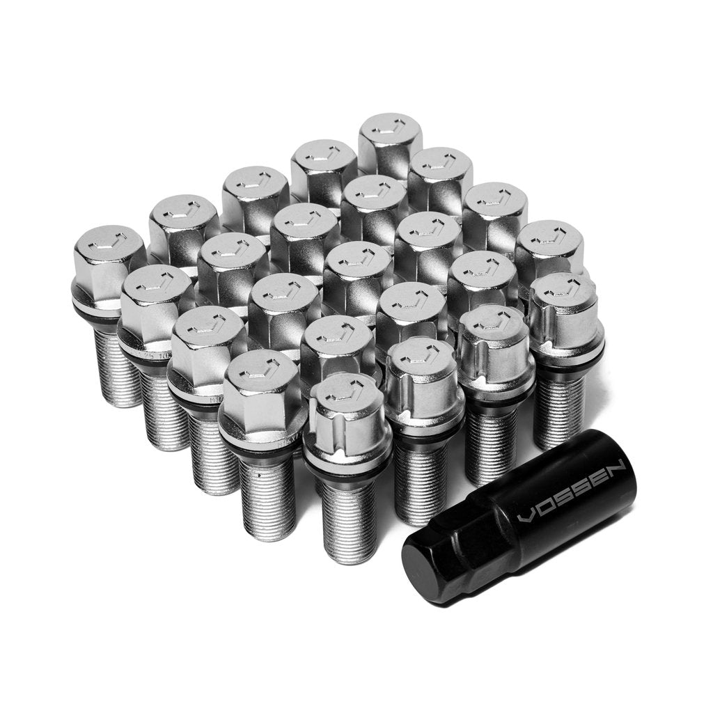 VOSSEN BOLT - 14X1.25 - 30mm - 17mm HEX - SET OF 20 - CONE SEAT - SILVER