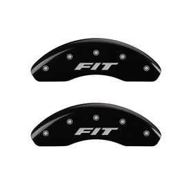 MGP Front set 2 Caliper Covers Engraved Front FIT Black finish silver ch