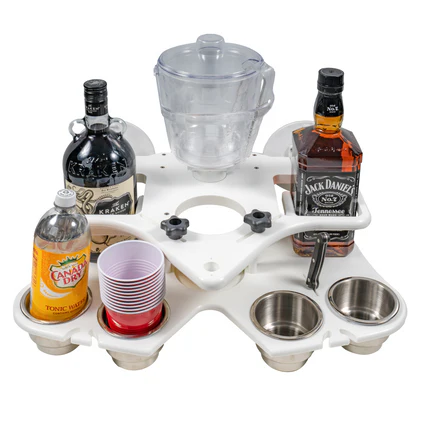 SeaSucker Double Decker Party Barge Portable Bar - White