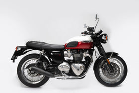 Remus 21+ Triumph Bonneville T100/T120 84mm SS Black Tapered Muffler (w/Cat Converter) - Right - 0