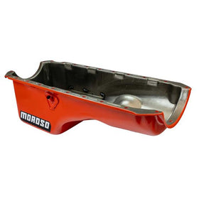 OIL PAN, BBC MARK IV, STOCK, POWDER COATED CHEVY ORANGE