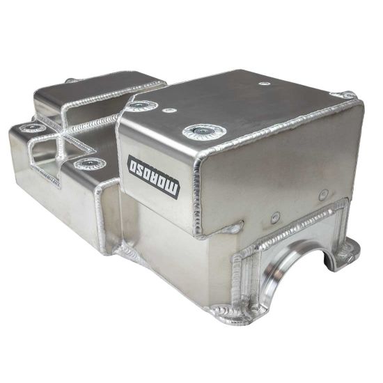OIL PAN, FORD 351W, POWER POUCH, BILLET END SEALS, 9 IN. DEEP, REAR SUMP, ALUMINUM