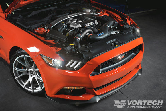 Vortech 2015-2017 Ford Mustang 5.0 GT System w/V-3 Si & Air/Air Cooler. Satin Fi