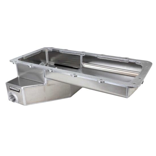 OIL PAN, FORD 5.0 COYOTE, DRAG RACE BAFFLED, REAR T-SUMP, ALUMINUM, 16 AN EXTERNAL