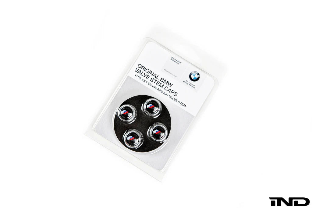 BMW M Logo Valve Stem Cap Set - Silver