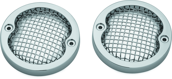 Kuryakyn Mesh Turn Signal Bezels 3-1/4in Chrome