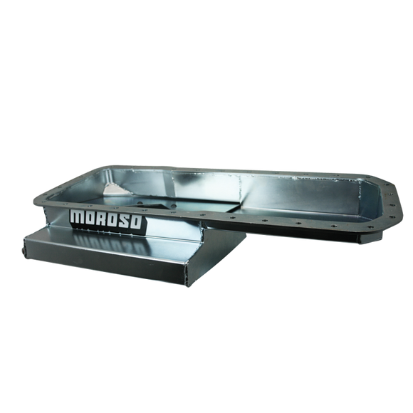 Moroso Datsun/Nissan L24/L26/L28 Road Race Baffled Wet Sump 7qt 6.25in Steel Oil Pan