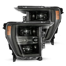 AlphaRex 21-22 Ford F150 Luxx-Series Projector Headlights Alpha-Black w/Activ Light/Seq Signal-1