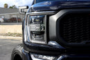 AlphaRex 21-22 Ford F150 Luxx-Series Projector Headlights Black w/Activ Light/Seq Signal-2
