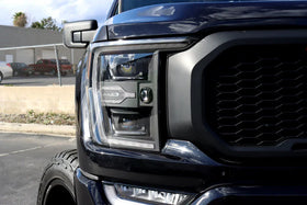 AlphaRex 21-22 Ford F150 Luxx-Series Projector Headlights Black w/Activ Light/Seq Signal - 0
