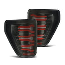 AlphaRex 21-22 Ford F-150 LUXX LED Taillights Black/Red-1