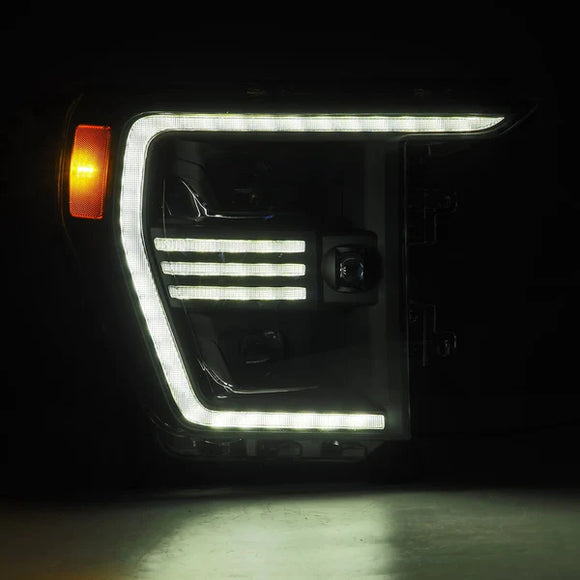 AlphaRex 21-22 Ford F150 PRO-Series Projector headlights Black w/Activ Light/Seq Signal