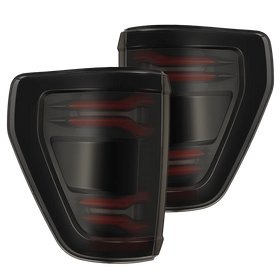 AlphaRex 21-23 Ford F-150 LUXX LED Taillights - Black Red w/ BLIS