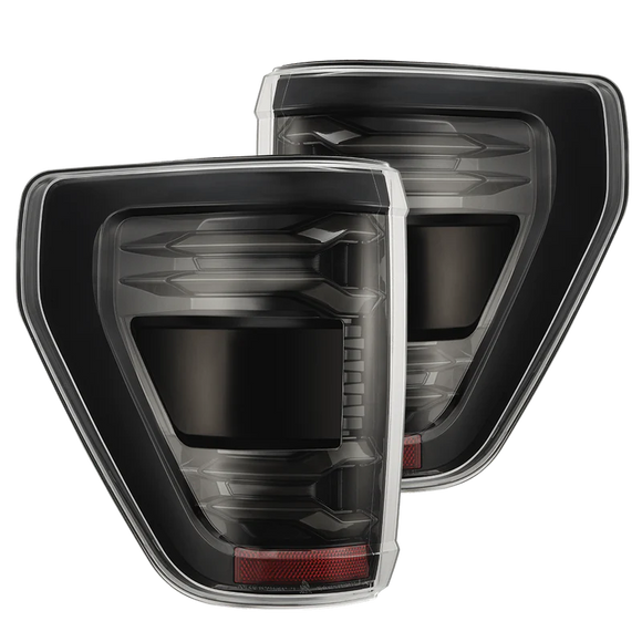 AlphaRex 21-23 Ford F-150 LUXX LED Taillights - Alpha-Black w/ BLIS