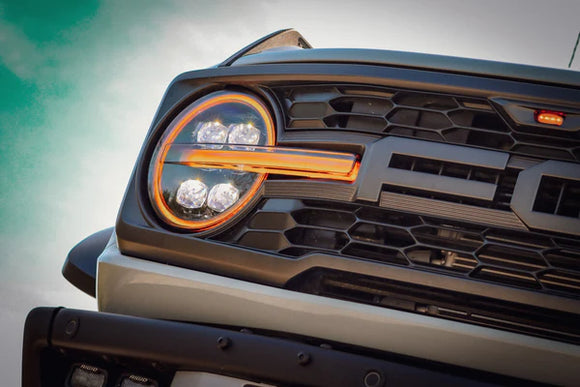AlphaRex 21-23 Ford Bronco NOVA LED Projector Headlights Black