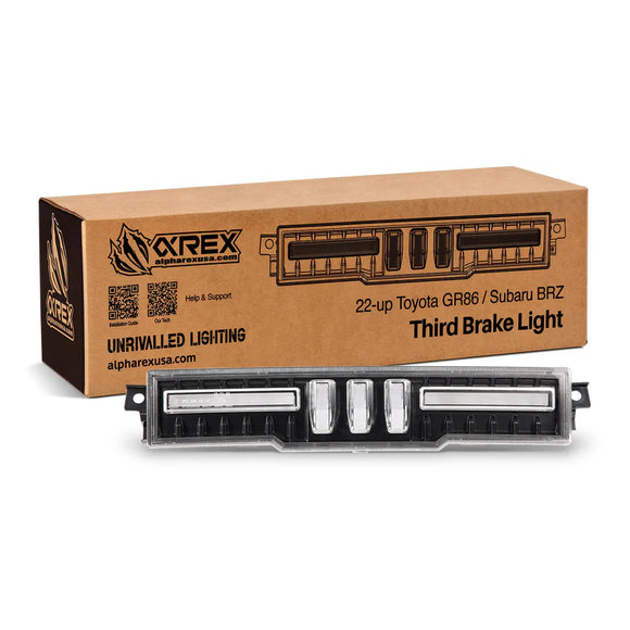 AlphaRex 21-24 Toyota GR86 / 21-24 Subaru BRZ NOVA-Series Prismatic LED Fourth Brake Light Blk Clear