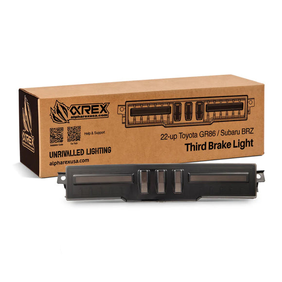 AlphaRex 21-24 Toyota GR86 / 21-24 Subaru BRZ NOVA-Series Prismatic LED Fourth Brake Light Blk Smoke