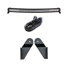 Cali Raised 2021+ Ford Raptor Roof Light Bar Mounting Kit -5D Optic Osram 42 In DualRow Curved Combo