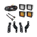 Cali Raised 2021+ Ford Raptor Ditch Light Mount Kit - 2 3X2 18W Led Pods/2 3X2 18W Amber Led Pods-1