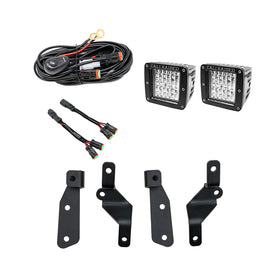 Cali Raised 2021+ Ford Raptor Ditch Light Mount Kit - 2 3X2 18W Led Pods / No