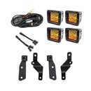 Cali Raised 2021+ Ford Raptor Ditch Light Mount Kit - 2 3X2 18W Amber Led Pods/2 3X2 18W-1
