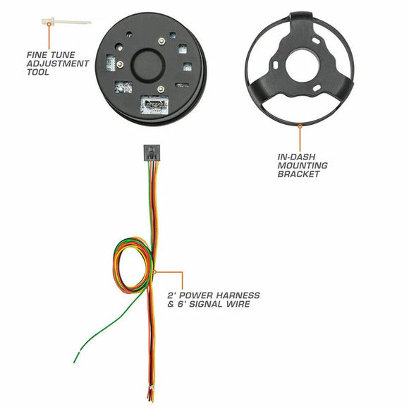 GlowShift Gauges Black 7 Color 3-3/4" In-Dash Kilometer Speedometer Gauge | GS-C717-KM