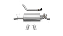 Corsa 2018-2024 Jeep Wrangler JL 2.5in Dual Rear Turn Down Exit Sport Axle-Back Exhaust-1
