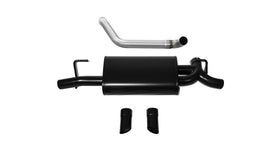 Corsa 2018-2024 Jeep Wrangler JL 2.5in Dual Rear Turn Down Exit Black Sport Axle-Back Exhaust
