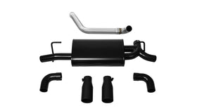 Corsa 2018-2024 Jeep Wrangler JL 2.5in Dual Rear Exit Black Tips Sport Axle-Back Exhaust