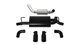 Corsa 2018-2024 Jeep Wrangler JL 2.5in Dual Rear Exit Black Tips Touring Axle-Back Exhaust