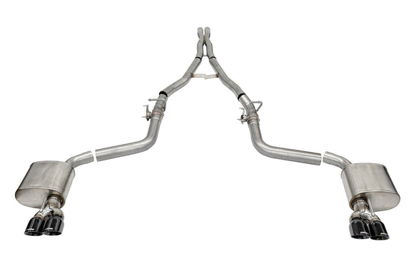 CORSA PERFORMANCE ACTIVE VALVE CAT-BACK EXHAUST: 2015–2020 DODGE CHALLENGER HELLCAT