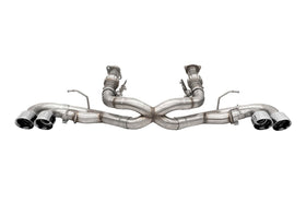 Corsa 20-24 Corvette C8 3in Xtreme Cat-Back Exhaust 4.5in Pol Quad Tips - Integrates stock AFM Valve