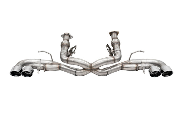 Corsa 2020-24 Corvette C8 3in Xtreme Cat-Back Exhaust 4.5in Pol Quad Tips - Deletes stock AFM Valve