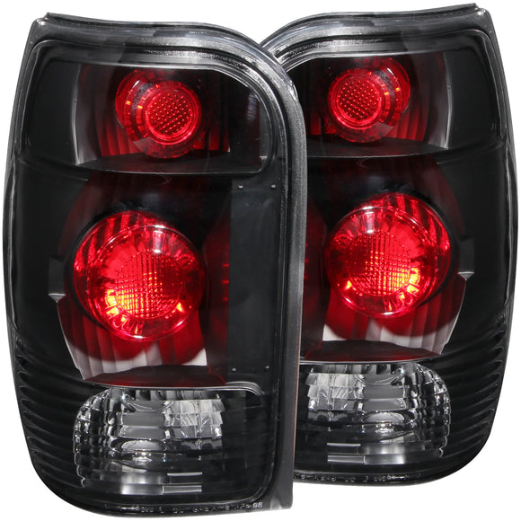 ANZO 1998-2001 Ford Explorer Taillights Black