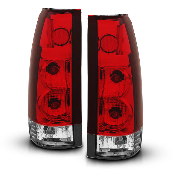 ANZO 1999-2000 Cadillac Escalade Taillights Red/Clear - New Gen