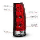ANZO 1999-2000 Cadillac Escalade Taillights Red/Clear - New Gen-4