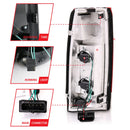 ANZO 1999-2000 Cadillac Escalade Taillights Red/Clear - New Gen-2